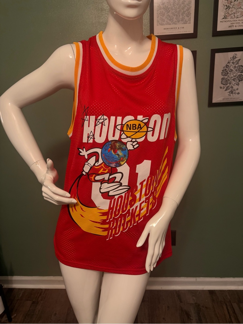 Travis Scott x Bleacher Report x Mitchell & Ness Houston Rockets Basketball Sz S